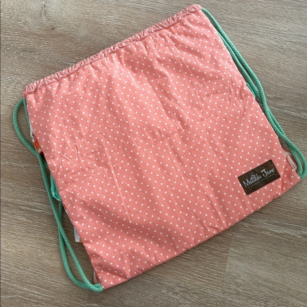 Matilda‎ Jane In the Ruffles Drawstring Backpack Floral Polka Dot
